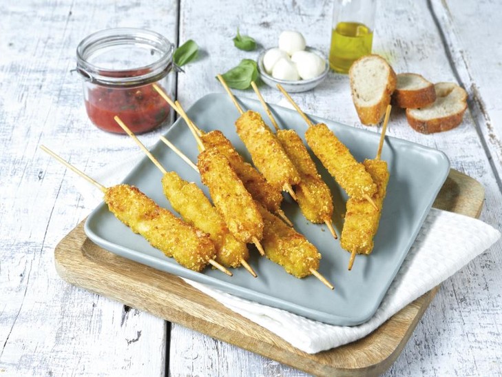 Arrosticini di mozzarella in carrozza