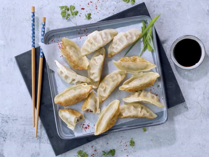 Gyoza di pollo e verdure