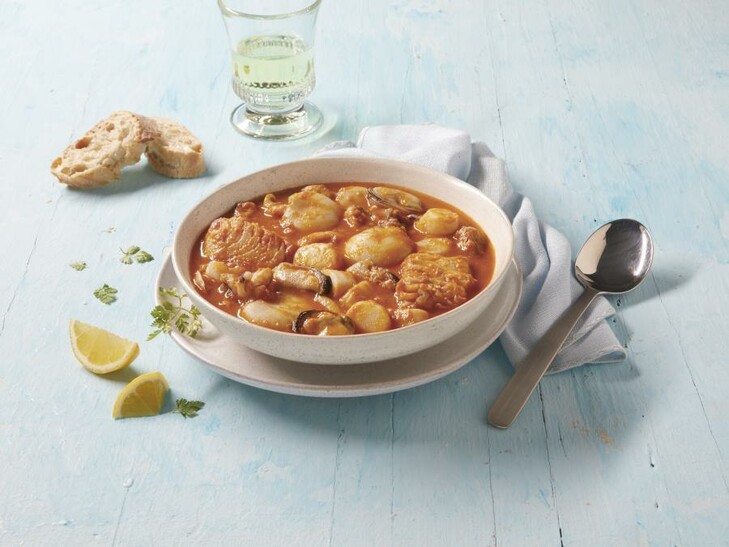 Zuppa di pesce pronta