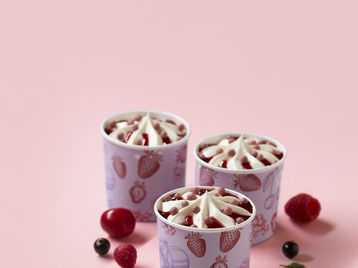 Coppetta panna cotta e frutti rossi