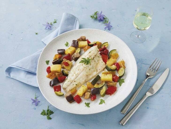Filetto di branzino con verdure