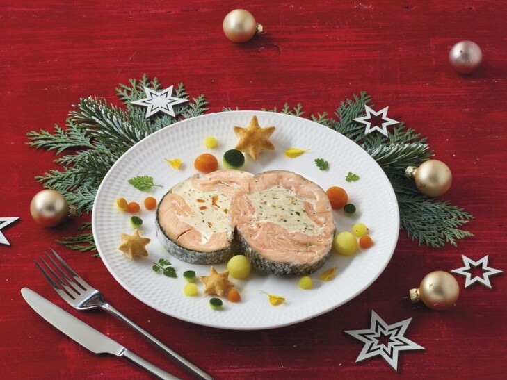 Medaglioni di salmone farcito