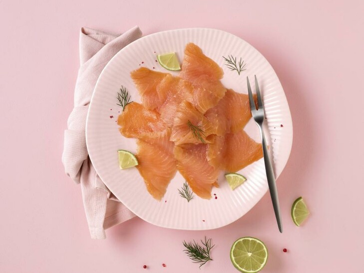 Salmone affumicato a fette