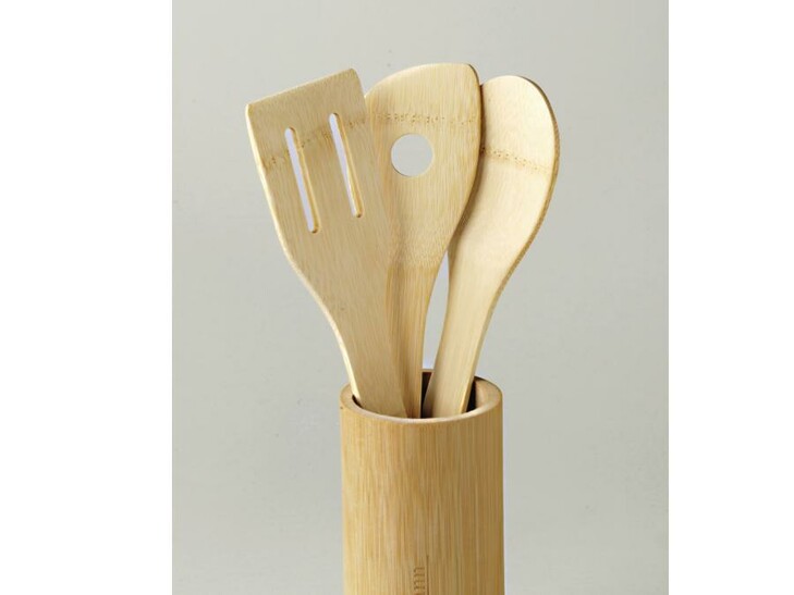 set utensili da cucina in bamboo