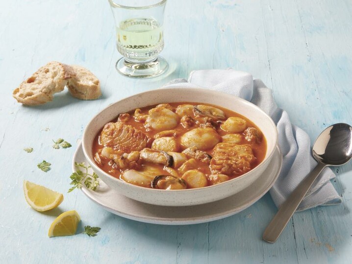 Zuppa di pesce pronta