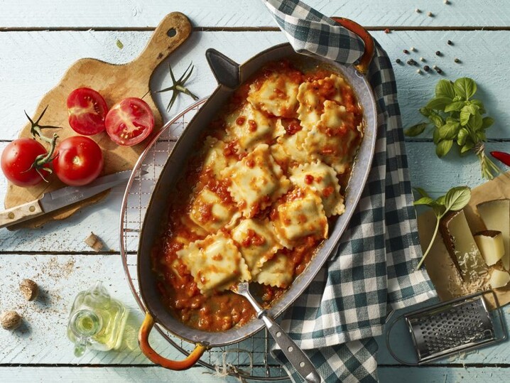 Ravioli pomodoro e basilico