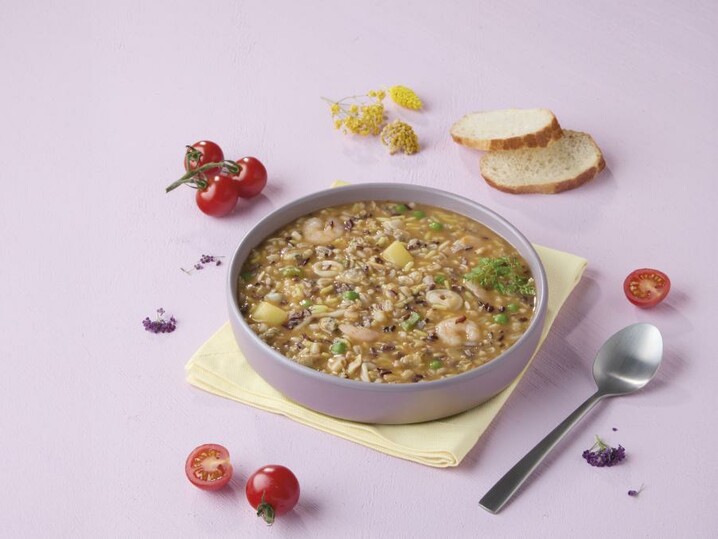 Zuppa marinara con cereali