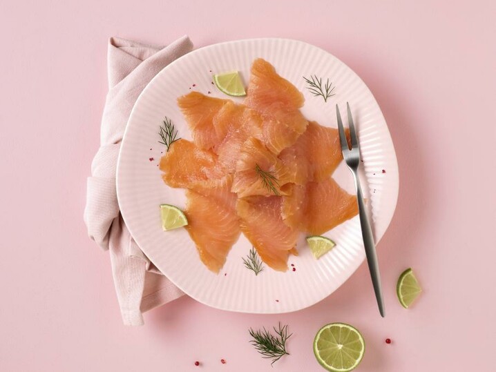 Salmone affumicato a fette